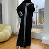 Muslim Turkish Dress Side Slit Hooded Long Dress, Worship Fashion Robe
