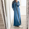 Islamic Modest Muslim Modern Dubai Arabic Latest Fashion Lady Maxi Dresses Open Abaya