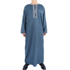 2022 Wholesale Casual Arabic Men's Robe Stand Collar Muslim Islamic Thobe