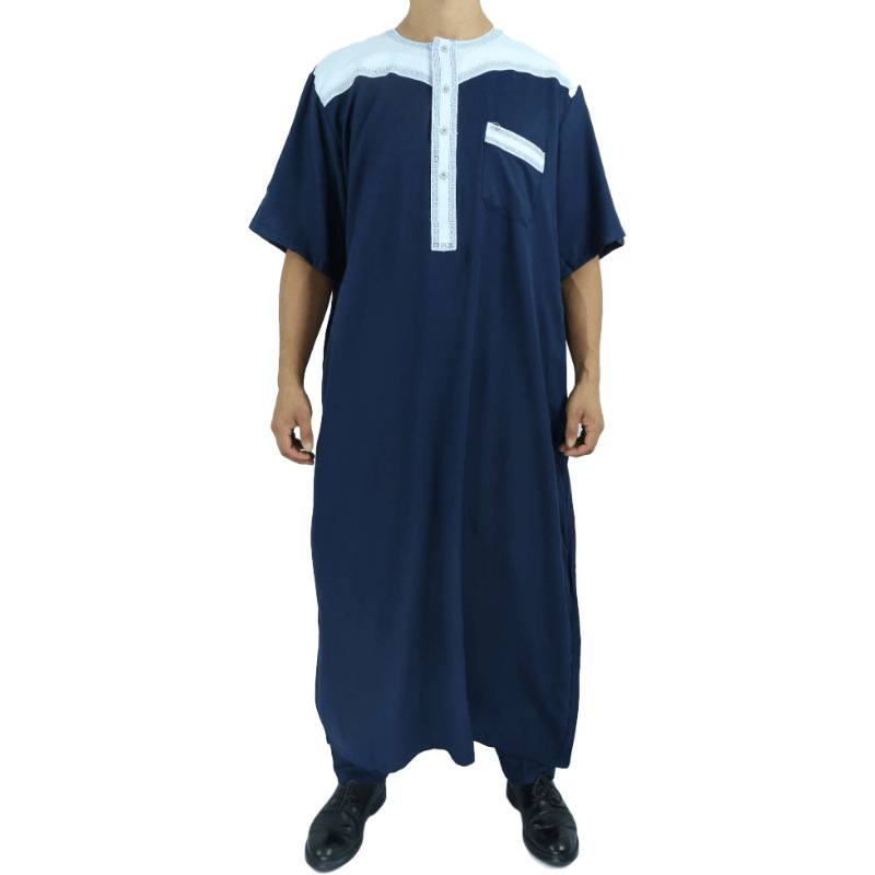 Islamic Robe New Arabic Casual Men's Wholesale Design 2022 Loose Muslim Thobe