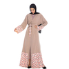 AliExpress Amazon European And American Women's Cross-border Exclusively for Simple Stitching Fashion Lace-up Robe Abaya