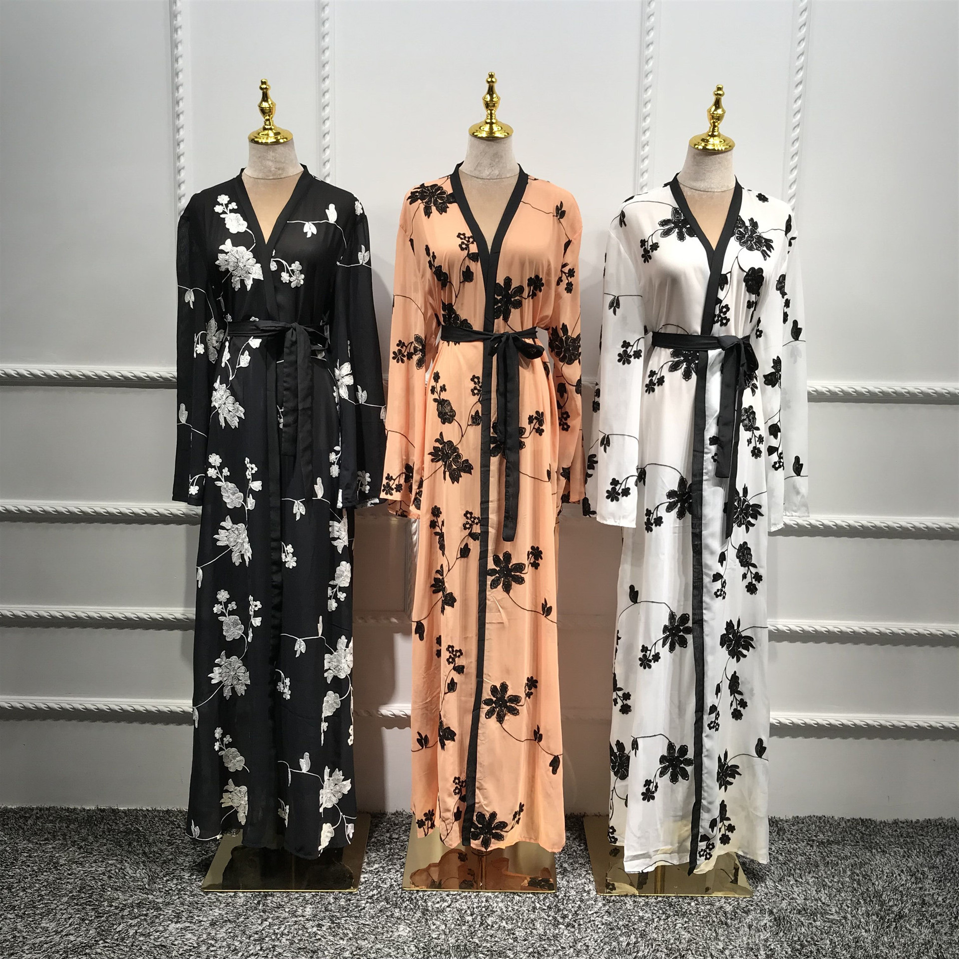Amazon Wholesale Casual Modest New Muslim Ladies Plus Size Maxi Dresses Designer Islamic Abaya