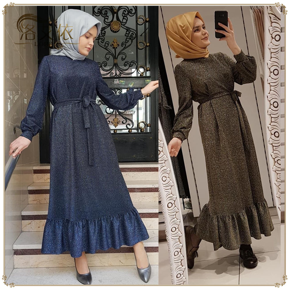 Manufacture Knit Pray Dresses Women Dubai Ladies Muslim Maxi Dresses Islamic Abaya