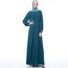 The New Round Neck Pleated Chiffon Muslim Robe Elegant Fashion Dress in Stock