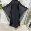 European And American Muslim Trend Lace Stitching Loose Lace Long-sleeved Robe Women