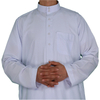 Polyester Muslim Men's Robe Arab Middle East Men's Qatar Stand Collar Thobe