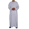 Men's Robe Arab Polyester Muslim Middle East Men's Qatar Stand Collar Thobe