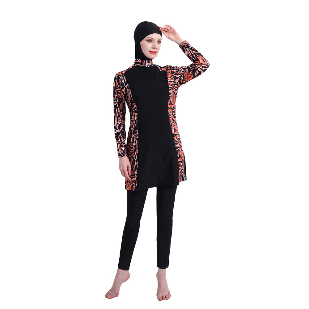 2022 Fashion Muslim Asian Loose Swimsuit Hot Sunscreen Swimsuit Ebay AliExpress Hot Sale Three-piece Swimsuit