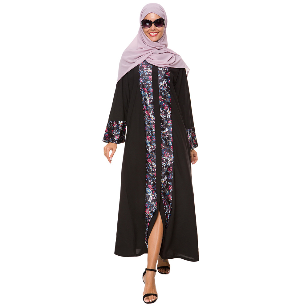 2022 Fashion Muslim Arab Middle Eastern Robe Cardigan Printed Ladies EBay Ethnic Robe Abaya