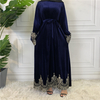 2022 Muslim Robe Bat Sleeve Plus Size Women's Dress Cross-border Source Fashion Printing Elegant Loose