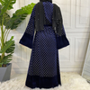 2022 Middle East new fashion autumn and winter kimono abaya gold velvet bronzing Muslim cardigan robe