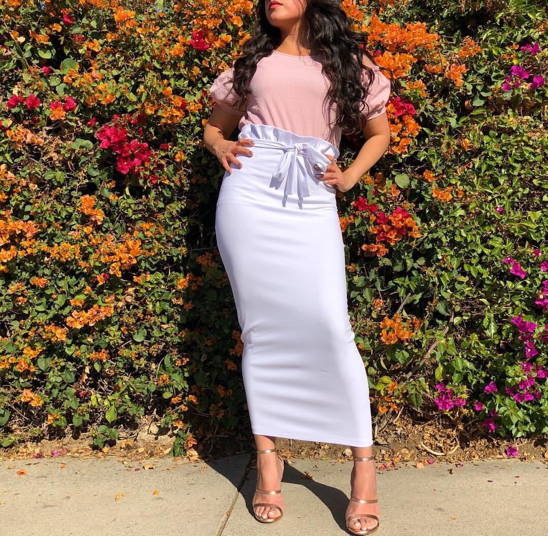 Modest Muslim Lady New Design Fashion Sheath Dress Middle East Ins Long Button Skirt