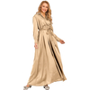 Middle East Turkey New Fashion Women's Long Skirt V-neck Dubai Islamic Muslim Dress