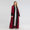 Foreign Trade Women's Clothing New Style Stripe Design Long-sleeved Simple And Simple Muslim Abaya