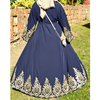 European And American Gold Lace Stitching Fashion Ramadan Cardigan Robe