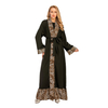 New Women's Leopard Print Stitching Fashion Abaya Kimono Cardigan Robe