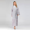 Foreign Trade Explosive Cardigan New Fashion Women's Embroidered Mesh Cardigan Dubai Robe Dress