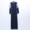 Fashion color matching Islamic Turkish slim chiffon dress female muslim