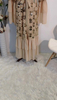 Fashion New Sequined Chiffon Stitching Flared Sleeve Muslim Cardigan Robe