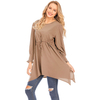 New Style Simple Malaysian Turkish Elastic Band Waist Women's Solid Color Plus Size Blouse