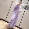 Ramadan Muslim Women Chiffon Summer Arab Solid Color Large Size Dress Wholesale