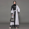 Large Size New Fashion Robe Cardigan Long Skirt MuslimAbayaKimono Gray Dubai Hot Sale