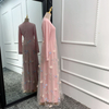 Floral New Modest Fashion Fancy Kimono Muslim Dubai Maxi Dresses Elegant Arabic Islamic Abaya