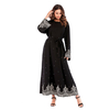 Amazon Hot Sale EBay Hot Sale Middle Eastern Muslim Embroidered Beaded Long-sleeved Dress Women