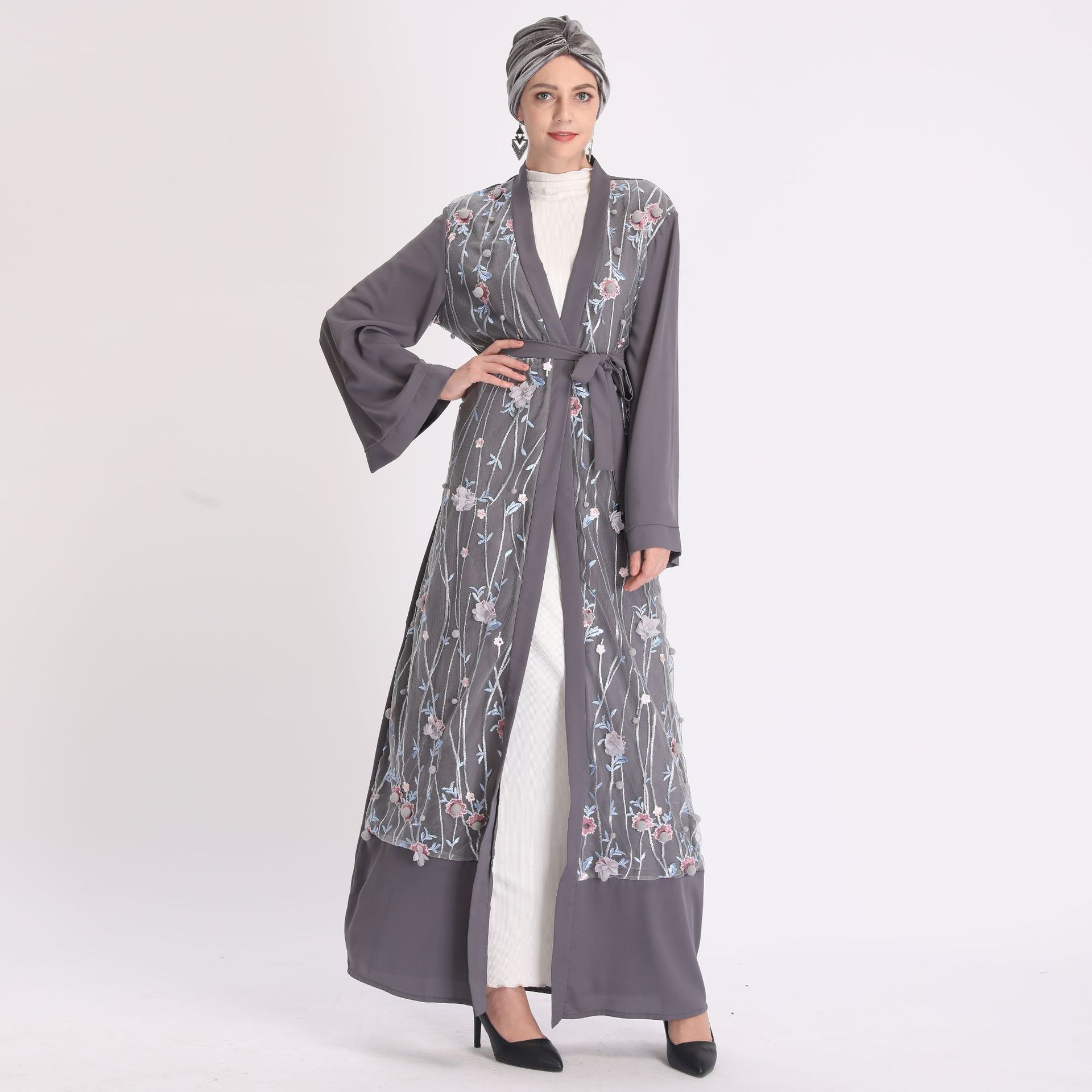 Arabic Design Muslim Dubai Ladies Pray Dresses for Eid Maxi Dresses Islamic Abaya