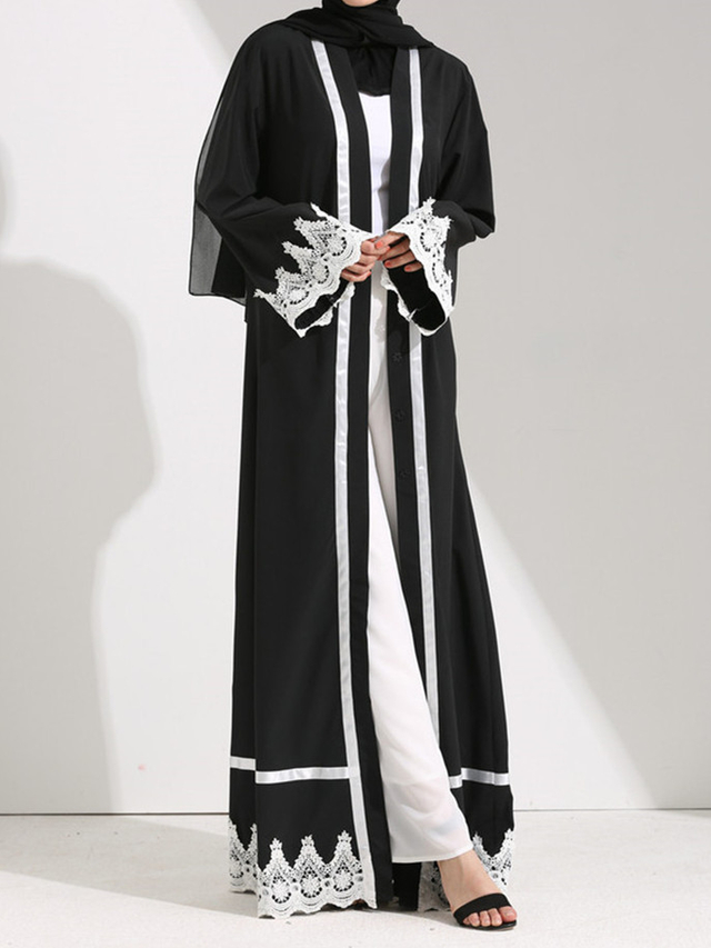 Modest Fashion Cardigan Indian Modern Arabic Islam Maxi Dresses Muslim Abaya