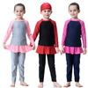  Girl Full Cover 2021 Fashion Muslim 3 Pieces Swimwear Islamic Clothing Kids Fabric Modest Sportswear Swimwear Swimsuit Burkini
