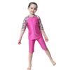  Fashion Girl Sportswear 3 Pieces Islamic Clothing Modest Muslim Fabric Full Cover Swimwear Kids 2021 Swimwear Swimsuit Burkini