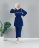  Suit Modest Burka Printing Kurti Top Women 2pieces Islamic Clothing 2022 Maxi Two Piece Prayer Thobe Pants Dubai Muslim Blouse Set