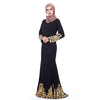 2022 New Muslim Robe Classic Loose Bronzing Dress Abaya Jilbab Islamic Clothing