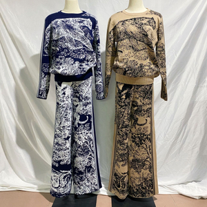  Women Top Kurti 2pieces Dubai Prayer Printing 2022 Suit Islamic Clothing Burka Two Piece Modest Thobe Pants Maxi Muslim Blouse Set