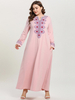  Thobe Women Burqa Jalabiya Fashion Printing Plus Size Dubai Arabic Burka Cotton Muslim Kaftan Modern Islamic Clothing 2022 Jilbab Modest Maxi Dress Abaya