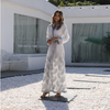 2022 Muslim Plus Size Women's White Middle East Arab Cross-border EBay Embroidery Belt Loose Jacket