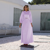 2022 Muslim New Muslim Fashion Simple Muslim Middle East Solid Color Round Neck Elegant Arabian Long Skirt