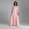 2022 Foreign Trade Muslim Pink Sequins Embroidered Elegant Middle East Long Skirt Abaya