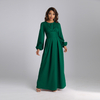 2022 New Slim And Waist Pure Color Elegant Long Skirt Muslim Abaya