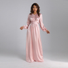 2022 New Muslim Abaya Slim And Waist Pure Color Elegant Long Skirt 
