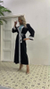 2022 Muslim Southeast Asia New Fashion Simple Middle East Elegant Lace Muslim Loose Black Jacket