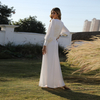 2022 Muslim New Style Elegant And Thin Lace-up White Muslim Fashion Sequins Ethnic Style Foreign Trade Middle Eastern Women's Clothing