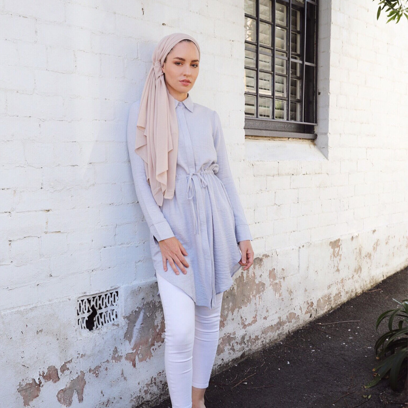 Islamic New Arabic Design 2022 Malaysia Modern Dubai Casual Women Modest Shirt