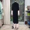 2022 Spring Summer Middle East Autumn Muslim Black Lace Up Elegant Velvet Coat
