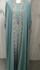 2022 Muslim Two Piece Set Large Heavy Industry Embroidered Middle East Muslim Embroidered Women's Robe with Belt