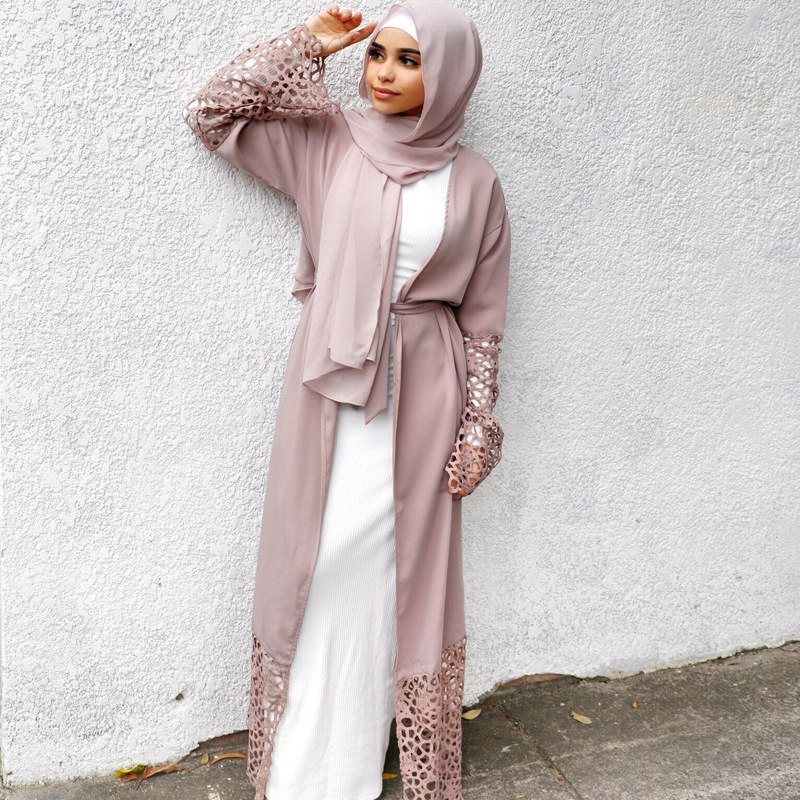 Arabic Robe Malaysia 2022 Modern Women Islamic Salwar Kameez Casual Design New Design Open Abaya