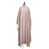 2022 Muslim Southeast Asia Muslim Bat Sleeve Middle East Sequined Pink Chiffon Arab Women