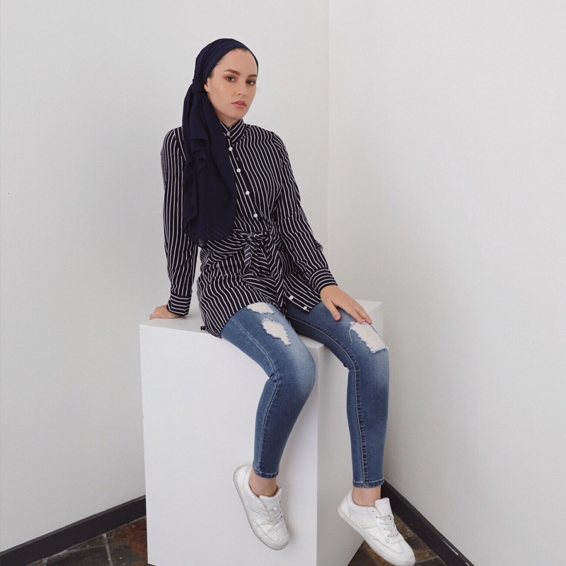 New Design Arabic Islamic 2022 Modern Women Modern Malaysia Casual Shirt