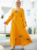  Fashion Women Turkish Burqa Fabric Muslim Dresses Cotton Modest Islamic Clothing Hijabi Burka Borka Dubai Femme Kaftan Vetements Turkish Musulmane Maxi Dress Abaya